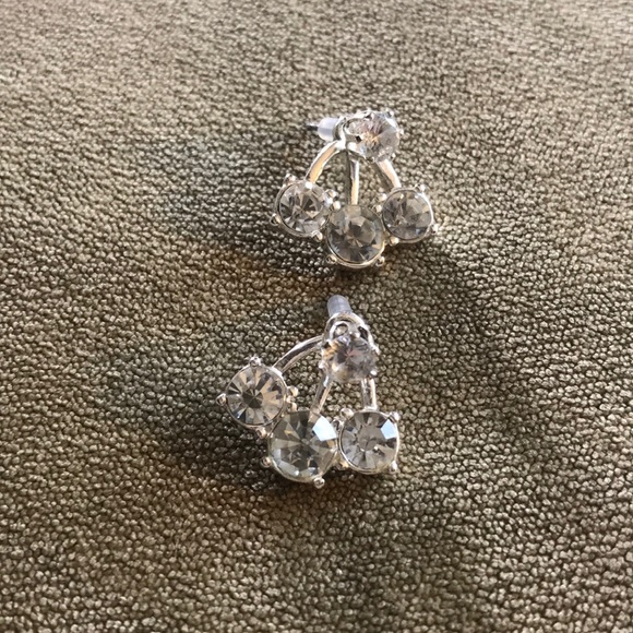 Silver Diamond Earrings - Picture 4 of 4